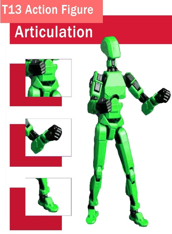 NUDFSY Robot Toy, Action Figure Toys, Action Figure T13 Action Figure with Adjustable Actions Multiple Accessories T13 Action Figure (Manual Assembly is Required) - Image 3